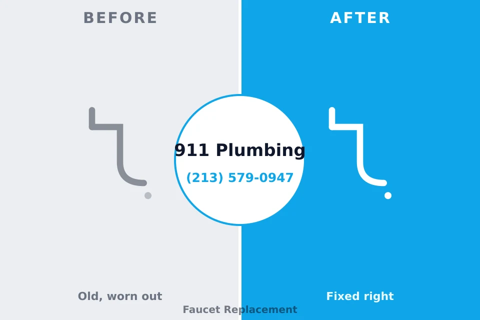 Before and after: plumbing repair Newport East, RI